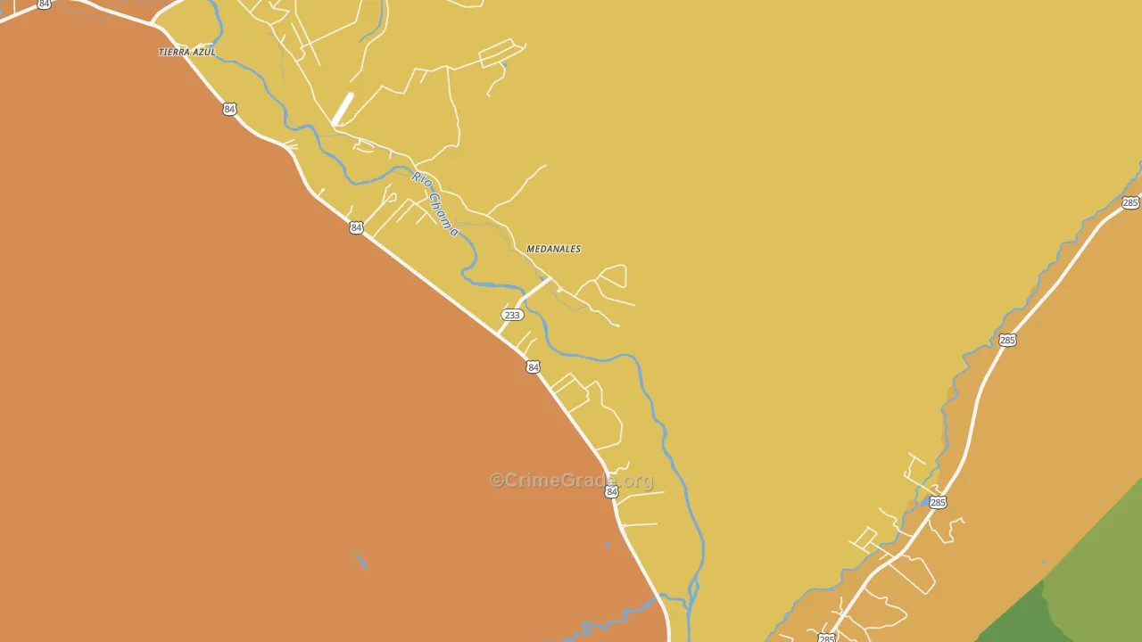Medanales, NM Map of Drug-Related Crime Rates