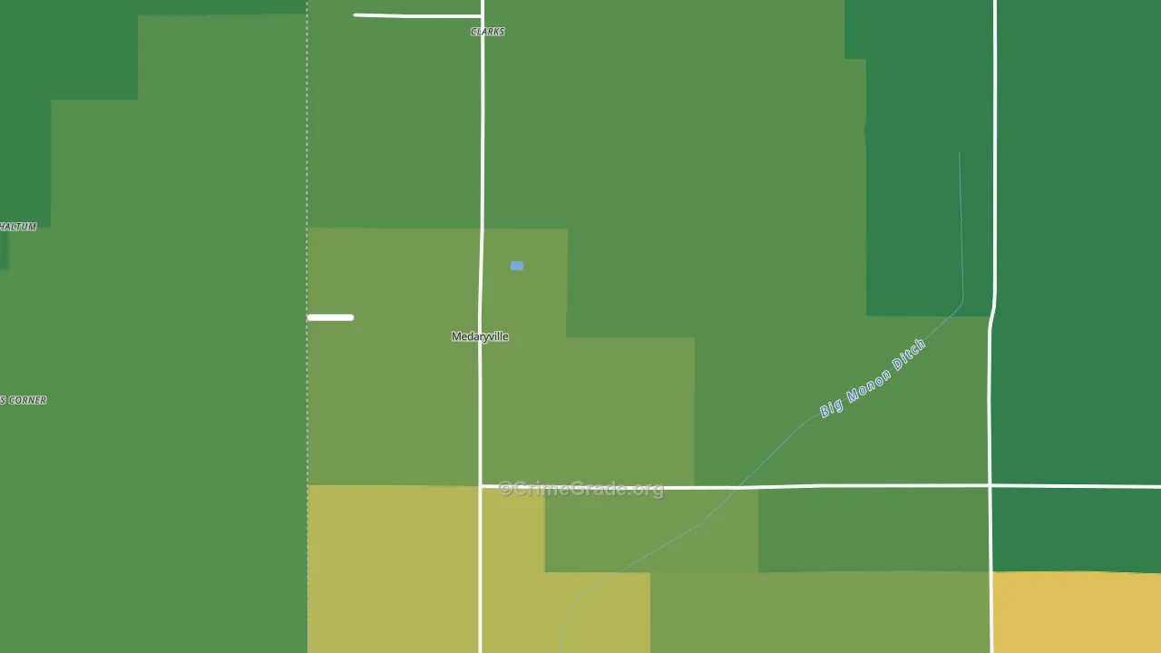 Medaryville, IN Map of Drug-Related Crime Rates
