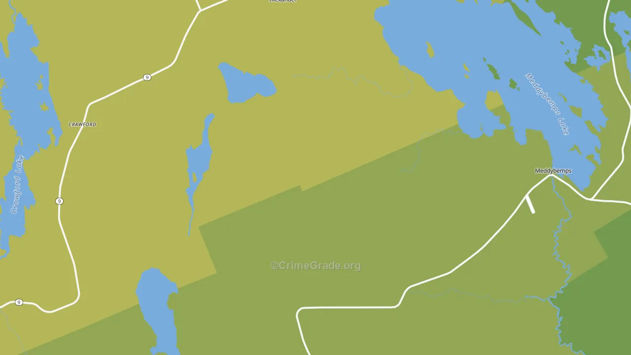 Meddybemps, ME Map of Drug-Related Crime Rates