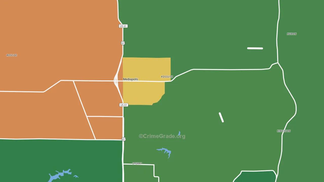 Mediapolis, IA Map of Drug-Related Crime Rates