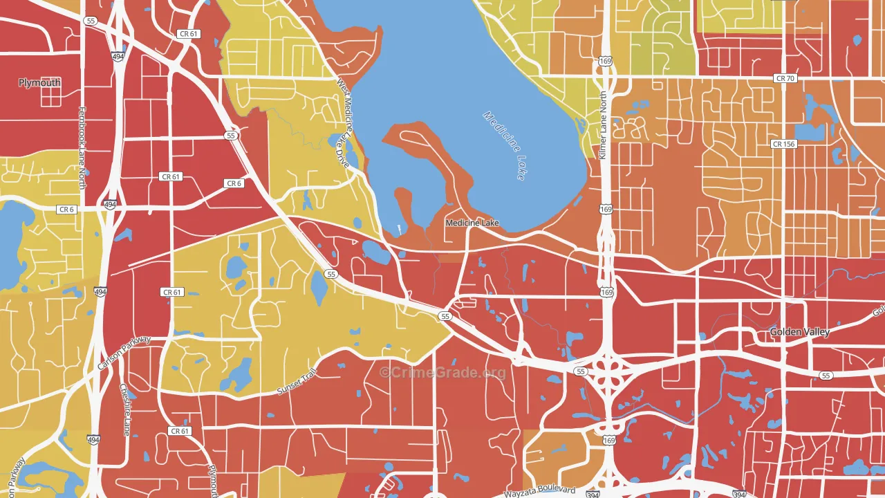 Medicine Lake, MN Map of Drug-Related Crime Rates