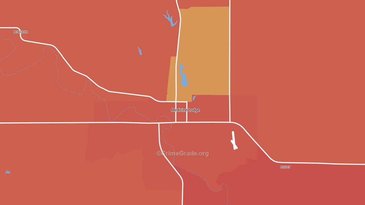 Medicine Lodge, KS Map of Drug-Related Crime Rates
