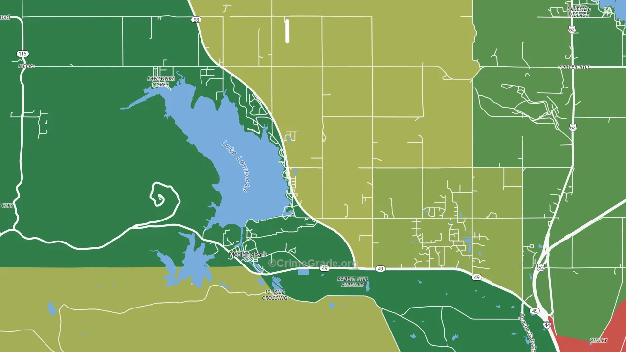 Medicine Park, OK Map of Drug-Related Crime Rates