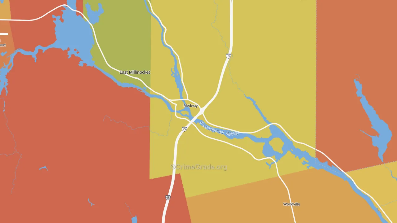 Medway, ME Map of Drug-Related Crime Rates