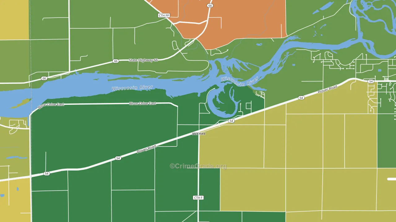 Meehan, WI Map of Drug-Related Crime Rates