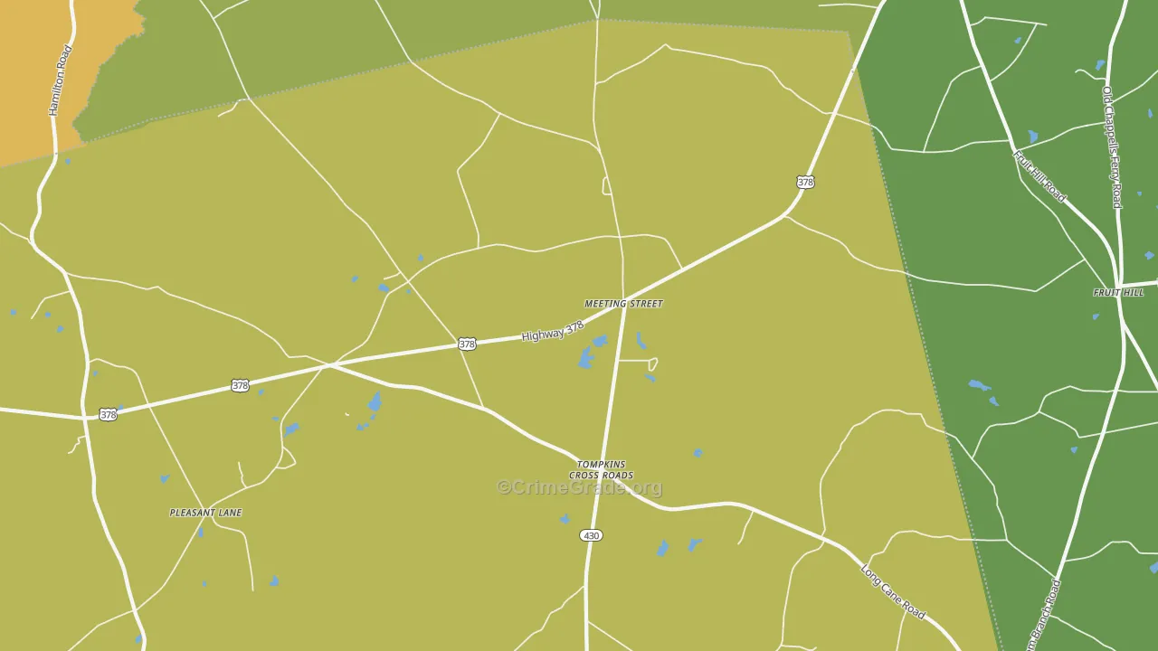 Meeting Street, SC Map of Drug-Related Crime Rates