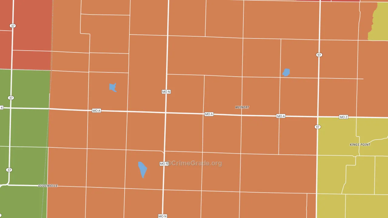 Meinert, MO Map of Drug-Related Crime Rates