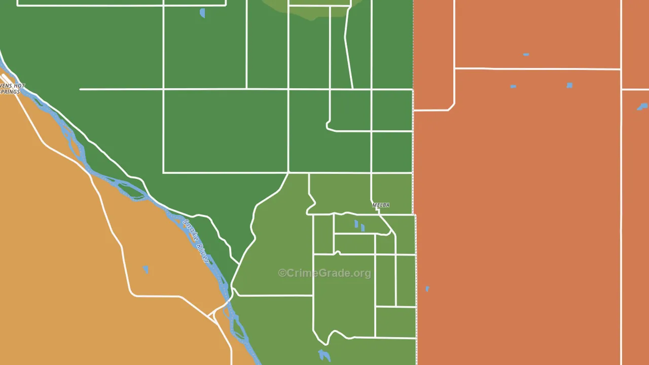Melba, ID Map of Drug-Related Crime Rates