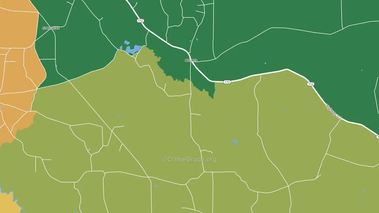 Melder, LA Map of Drug-Related Crime Rates