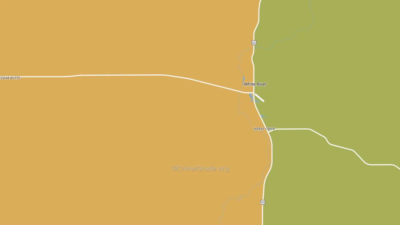 Mellette County, SD Map of Drug-Related Crime Rates