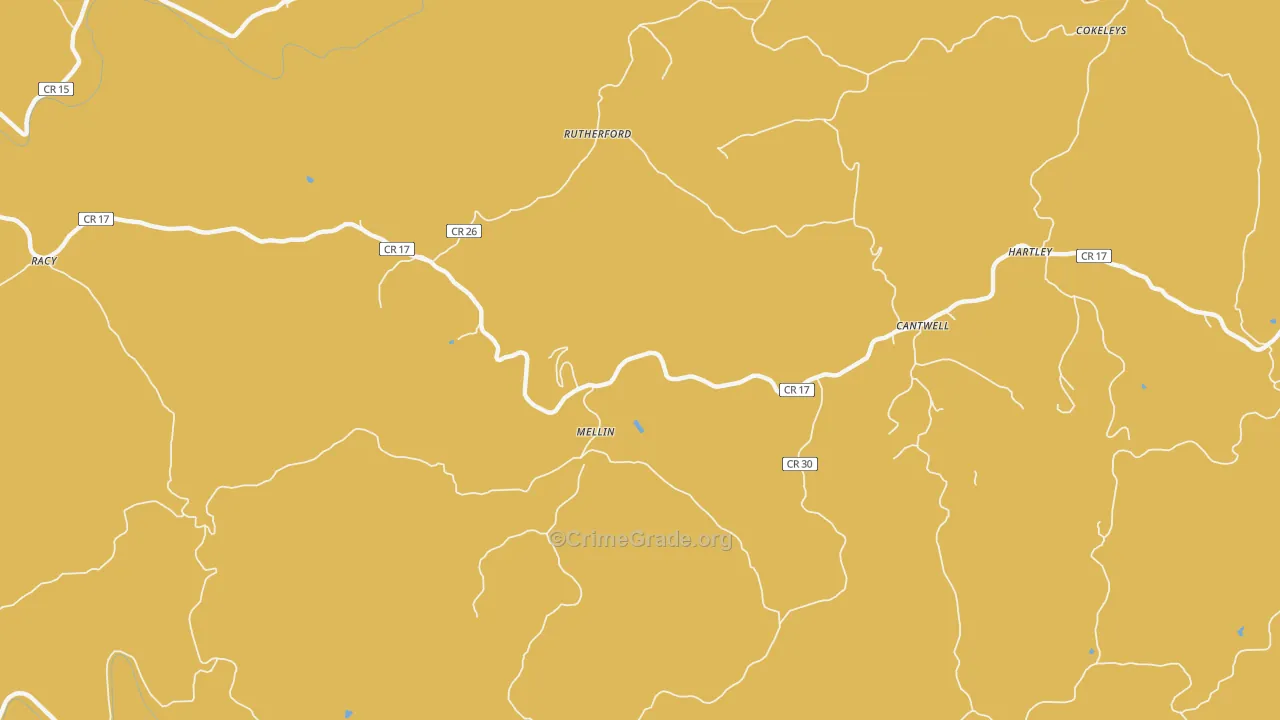Mellin, WV Map of Drug-Related Crime Rates