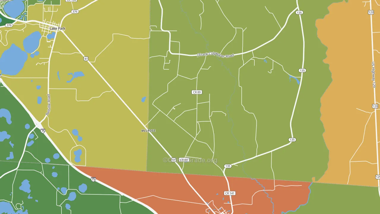 Melrose, GA Map of Drug-Related Crime Rates