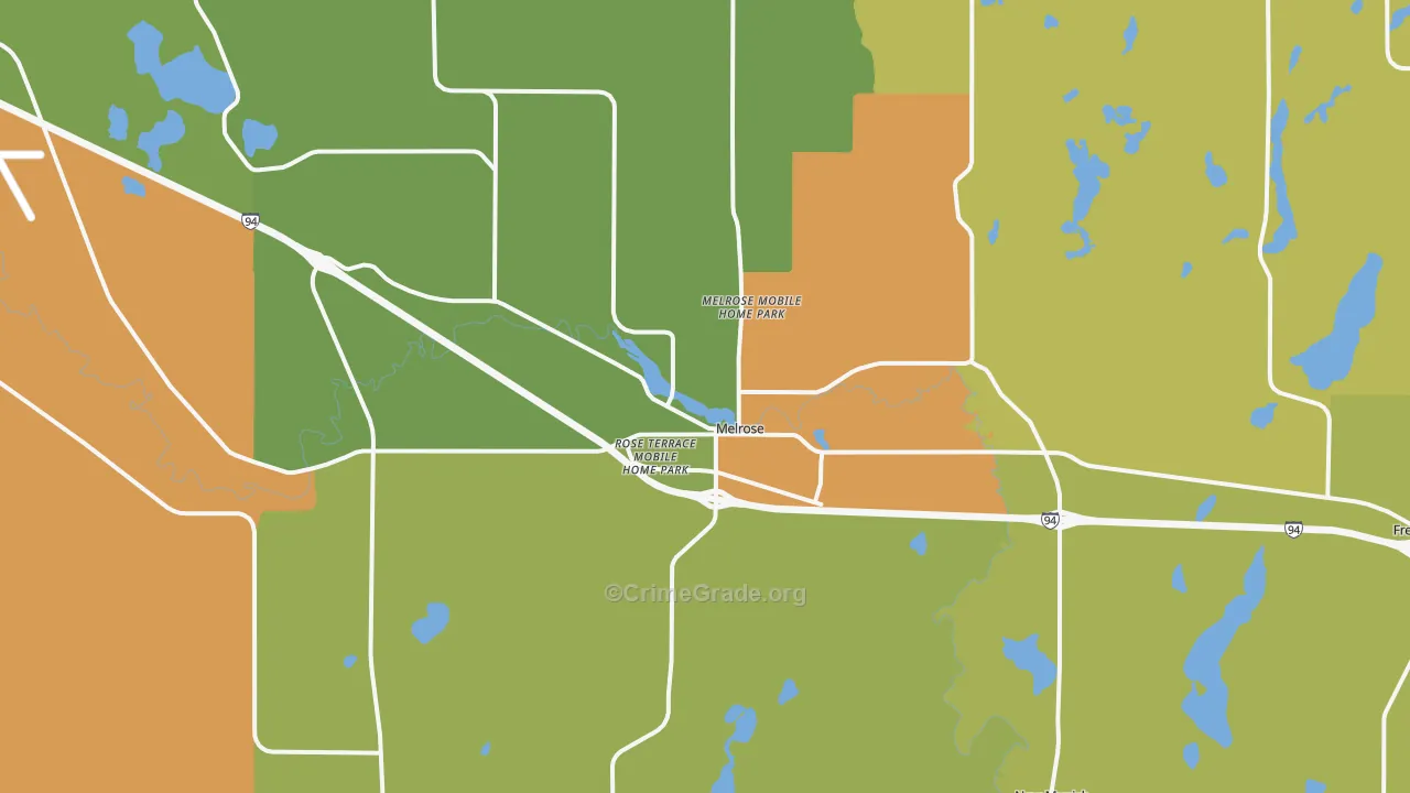Melrose, MN Map of Drug-Related Crime Rates