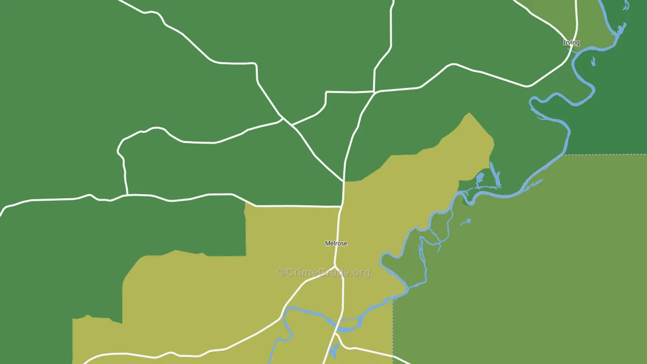 Melrose, WI Map of Drug-Related Crime Rates