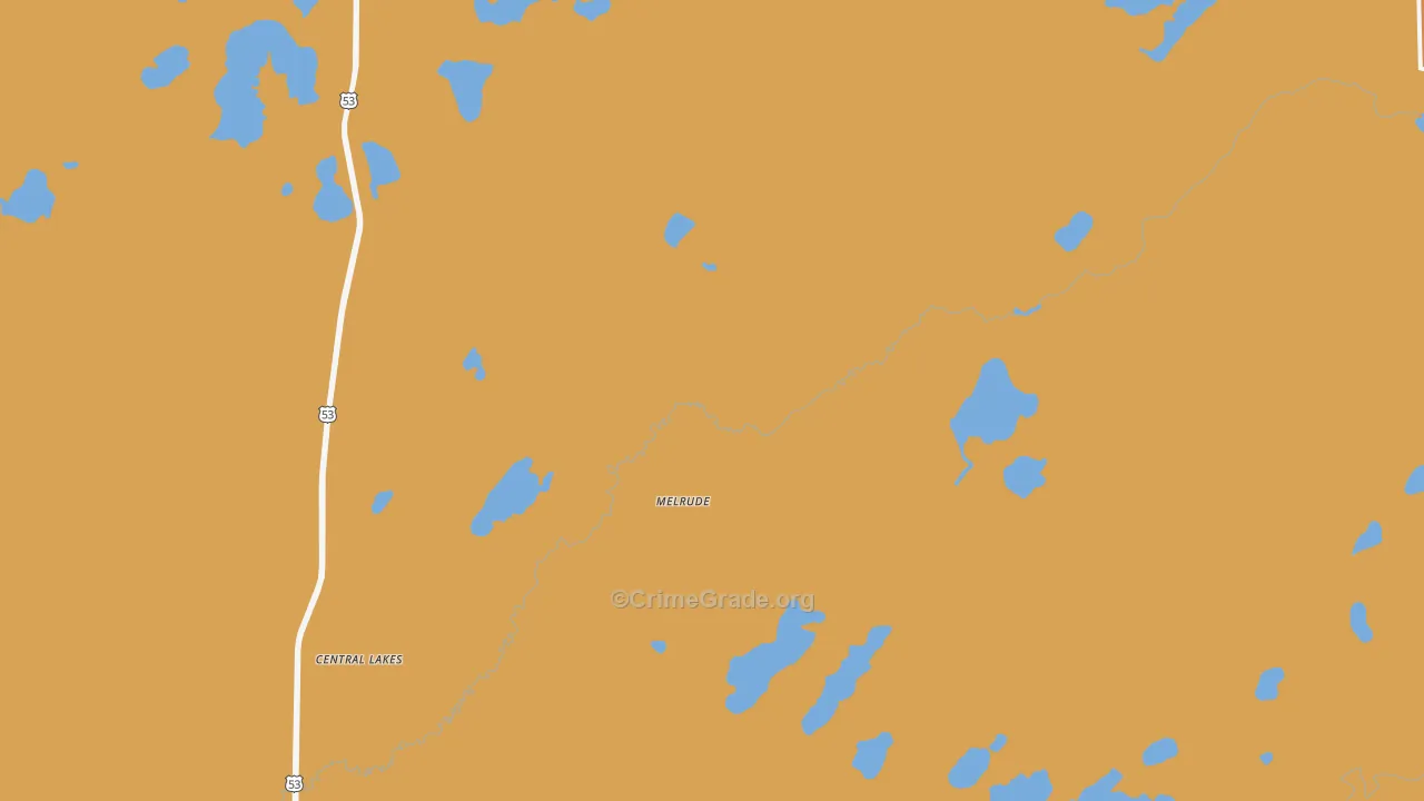Melrude, MN Map of Drug-Related Crime Rates