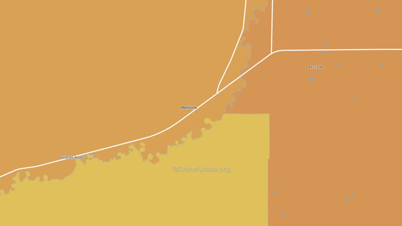 Melstone, MT Map of Drug-Related Crime Rates
