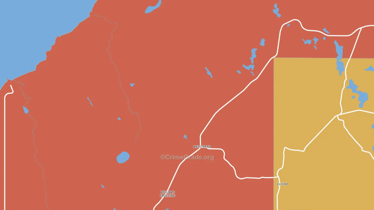 Melstrand, MI Map of Drug-Related Crime Rates