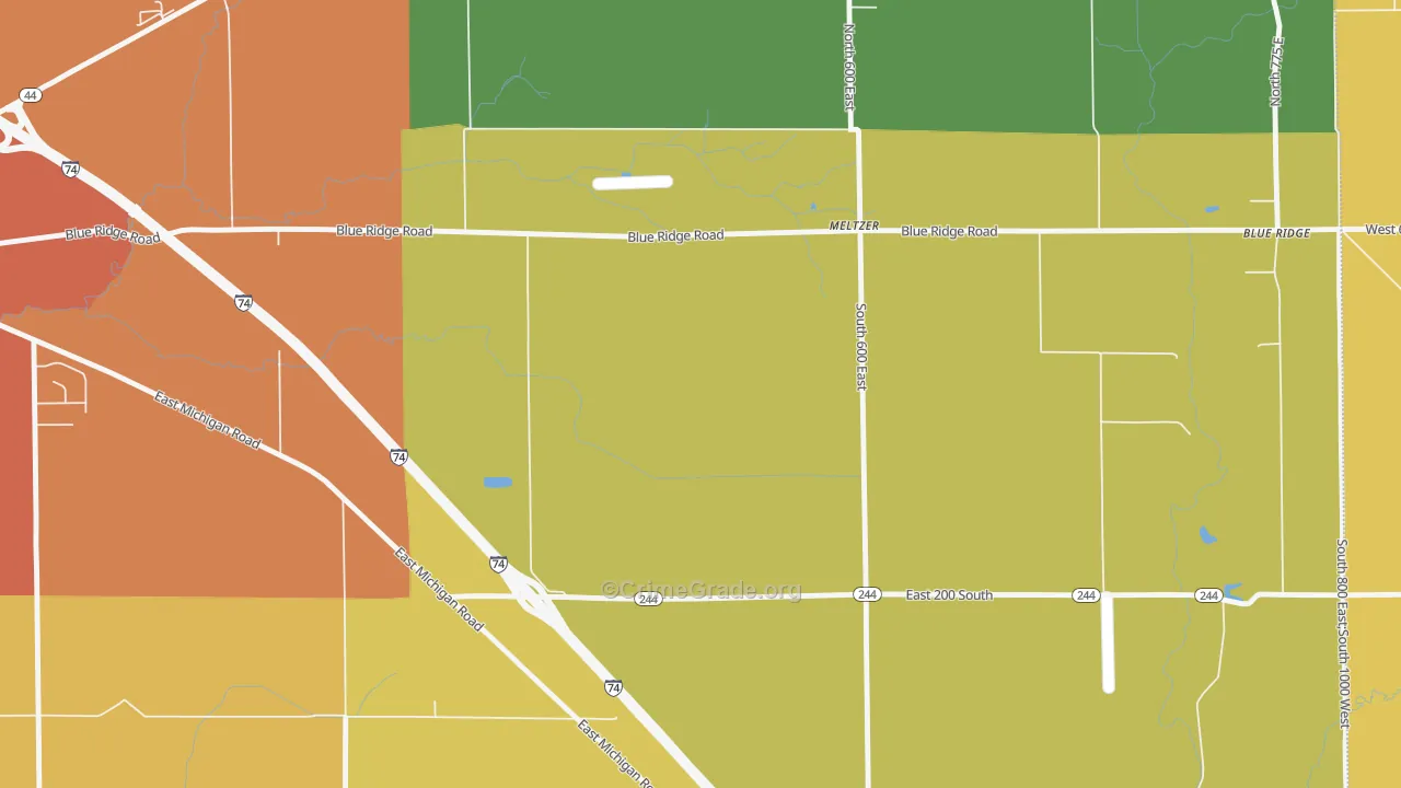Meltzer, IN Map of Drug-Related Crime Rates