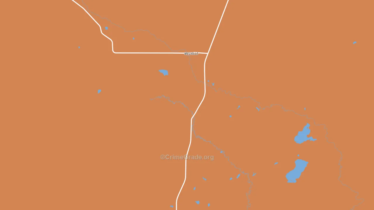 Melville, MT Map of Drug-Related Crime Rates