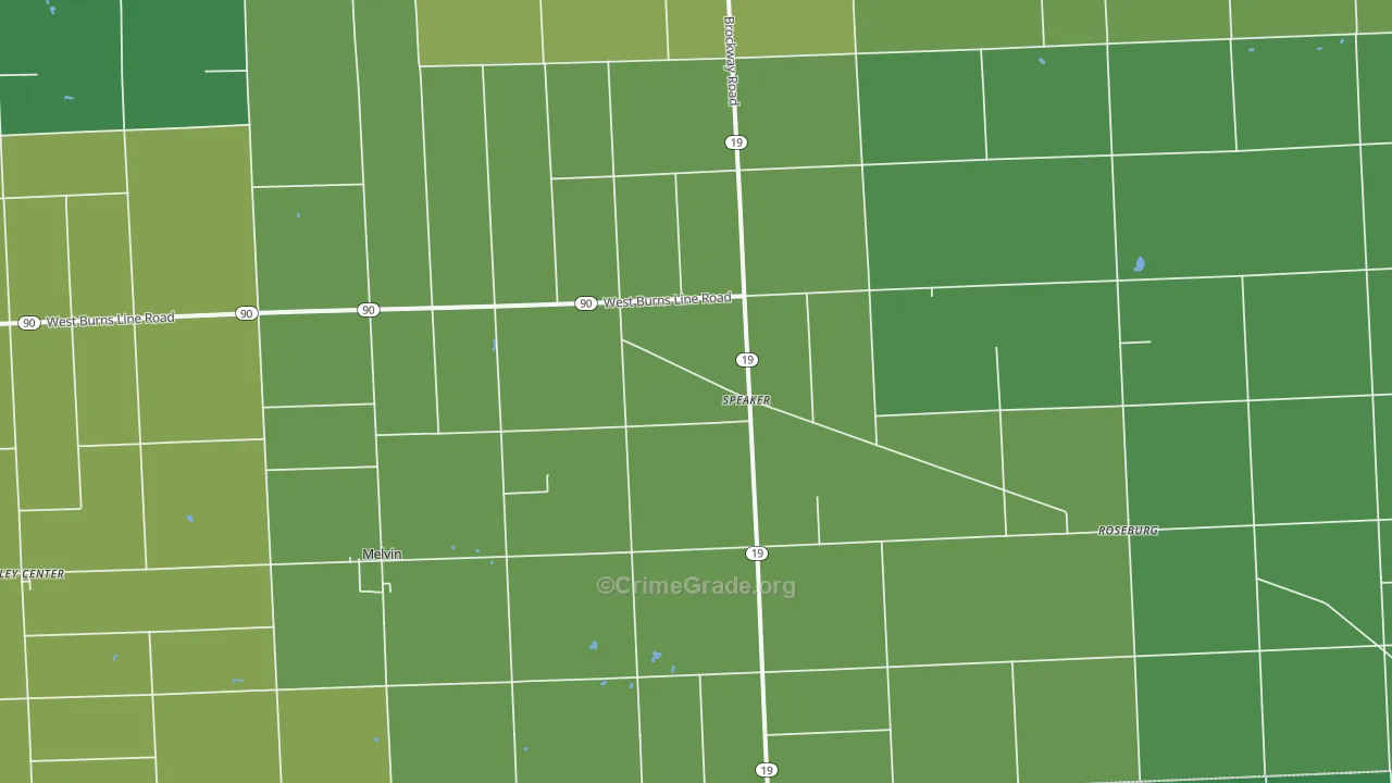 Melvin, MI Map of Drug-Related Crime Rates