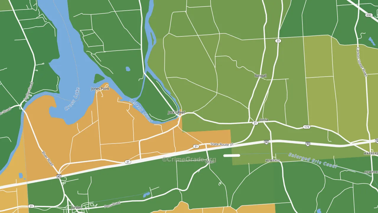 Memphis, NY Map of Drug-Related Crime Rates
