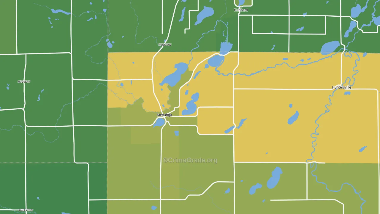 Menahga, MN Map of Drug-Related Crime Rates
