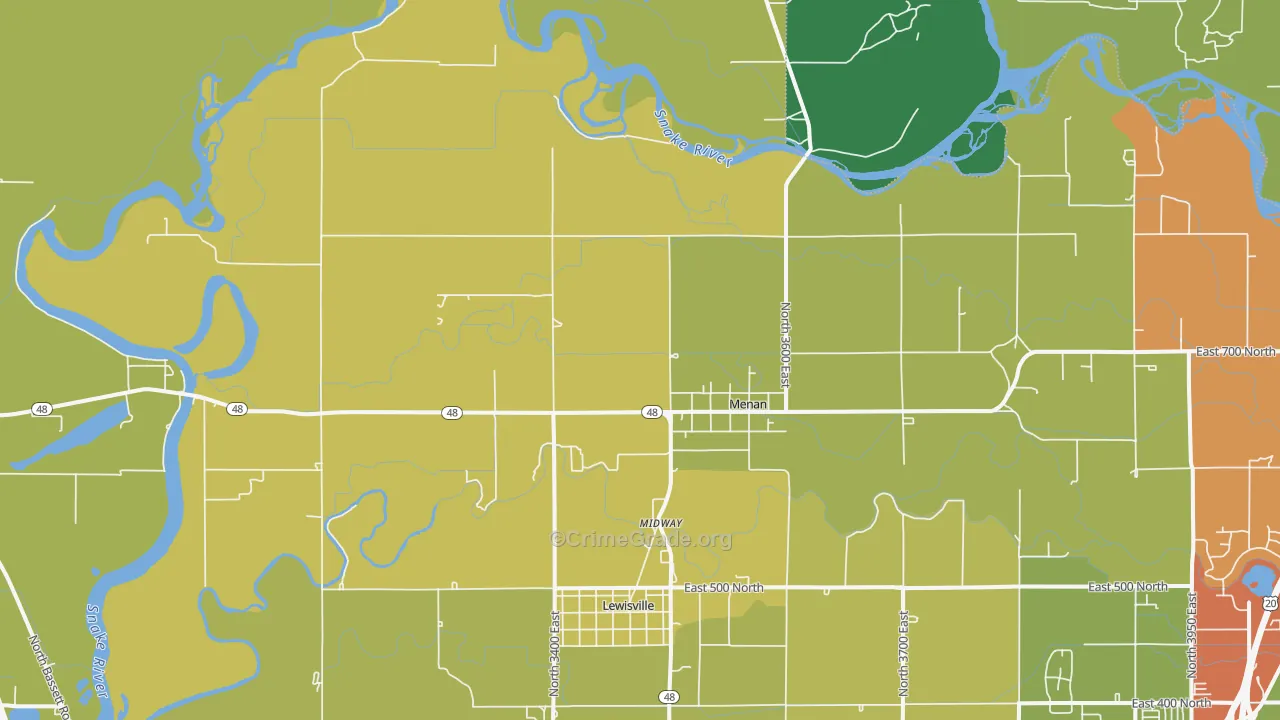 Menan, ID Map of Drug-Related Crime Rates