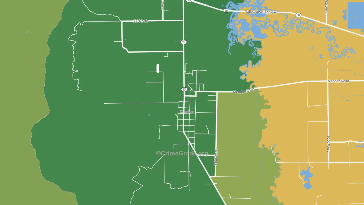 Mendon, UT Map of Drug-Related Crime Rates