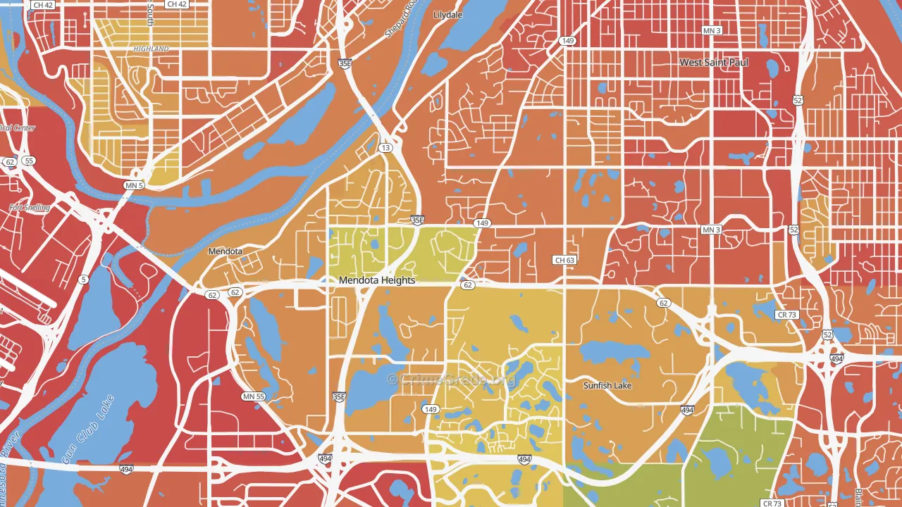 Mendota Heights, MN Map of Drug-Related Crime Rates