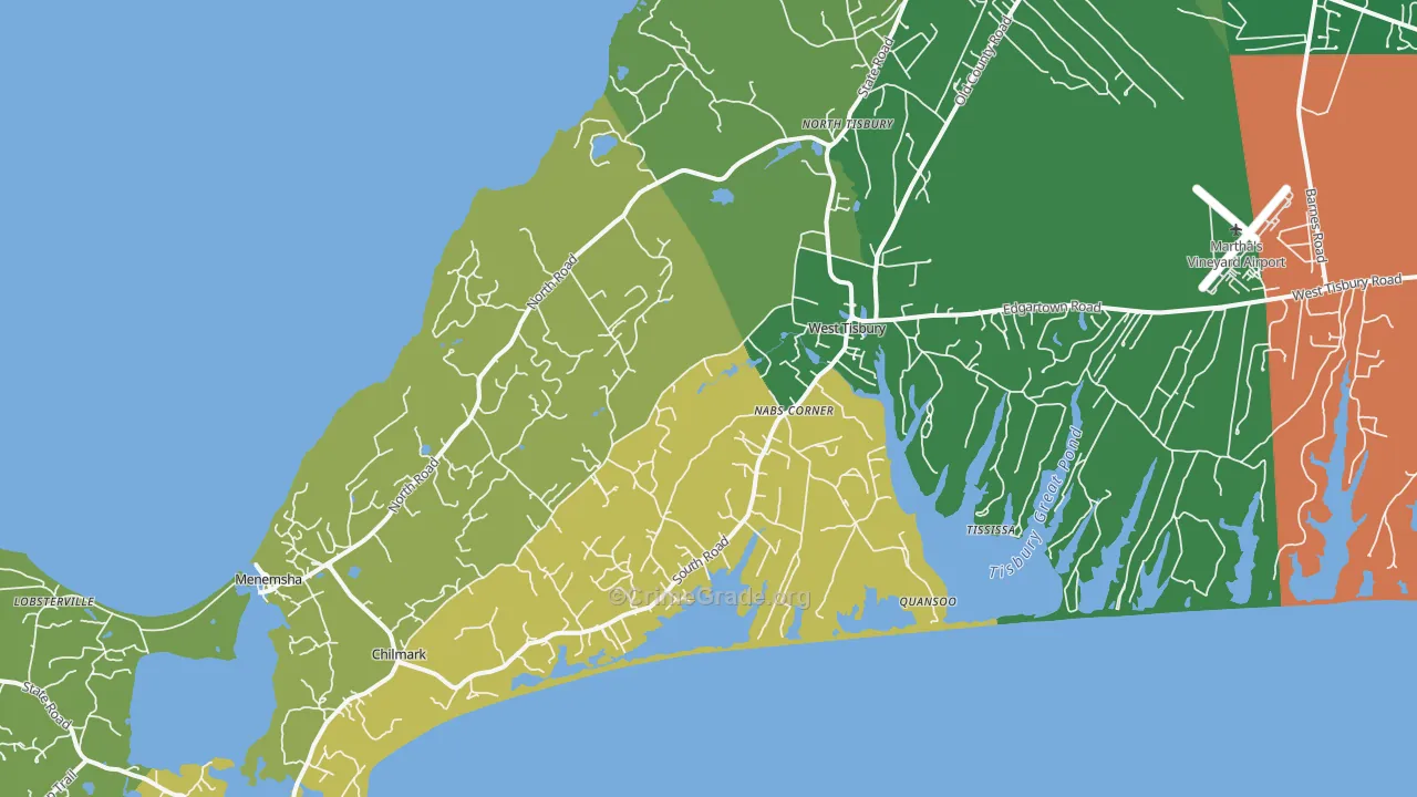 Menemsha, MA Map of Drug-Related Crime Rates