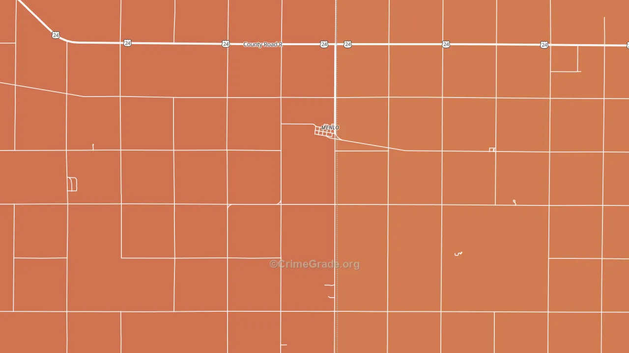 Menlo, KS Map of Drug-Related Crime Rates