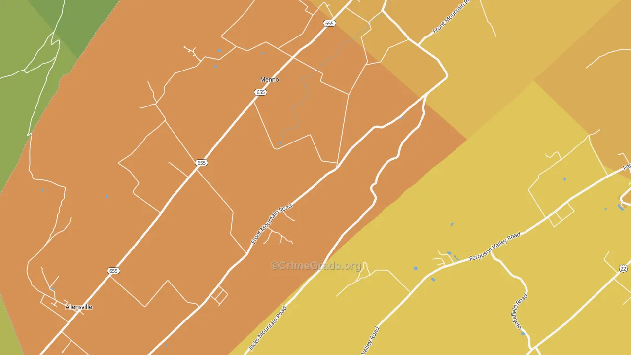 Menno, PA Map of Drug-Related Crime Rates