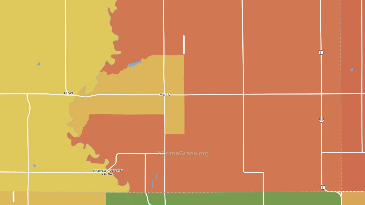 Menno, SD Map of Drug-Related Crime Rates