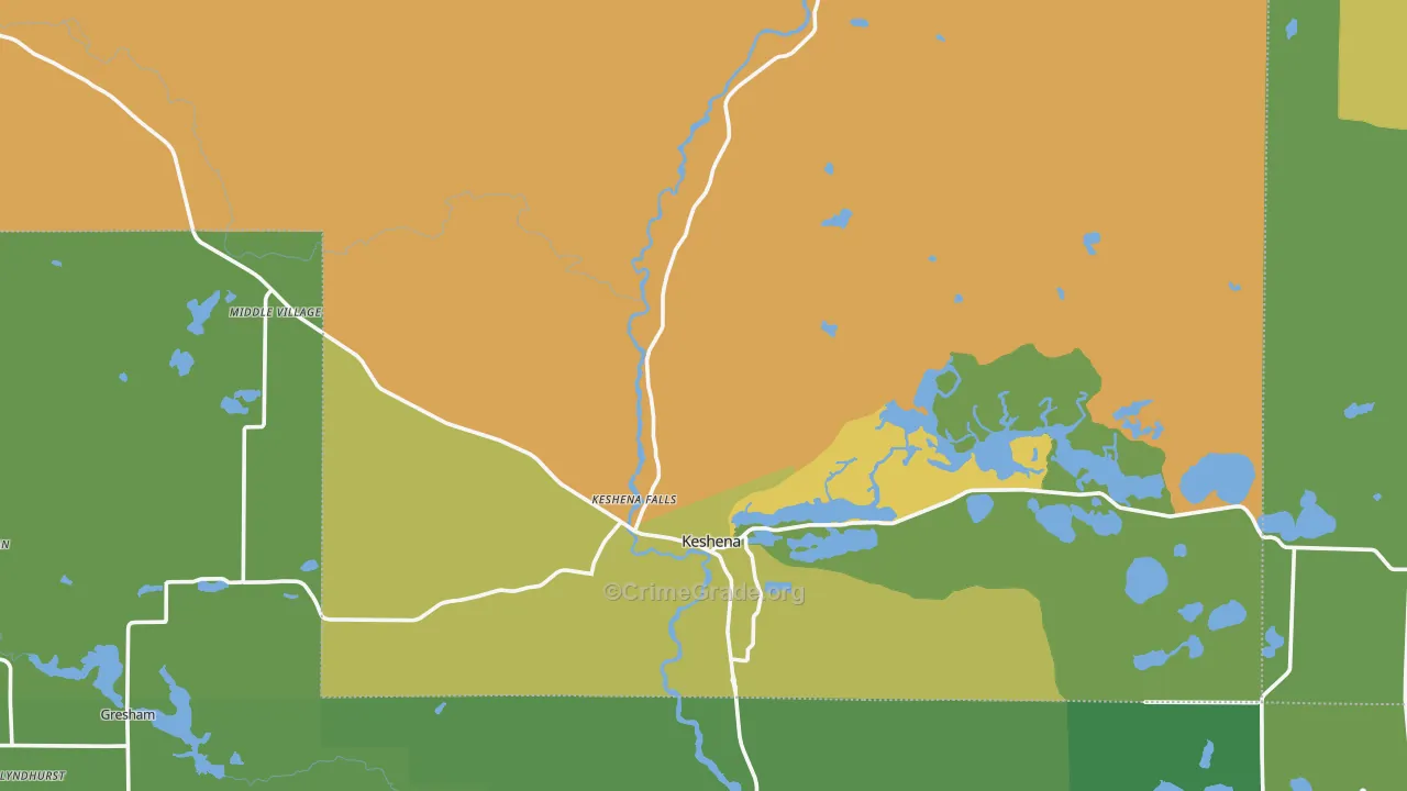 Menominee County, WI Map of Drug-Related Crime Rates