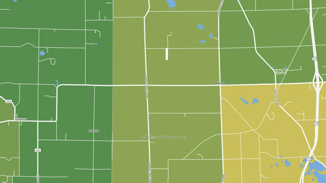 Mentha, MI Map of Drug-Related Crime Rates