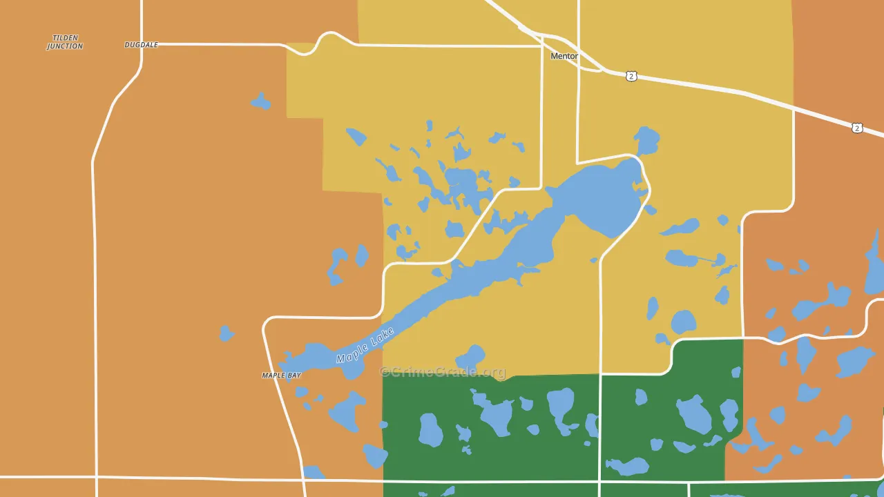 Mentor, MN Map of Drug-Related Crime Rates