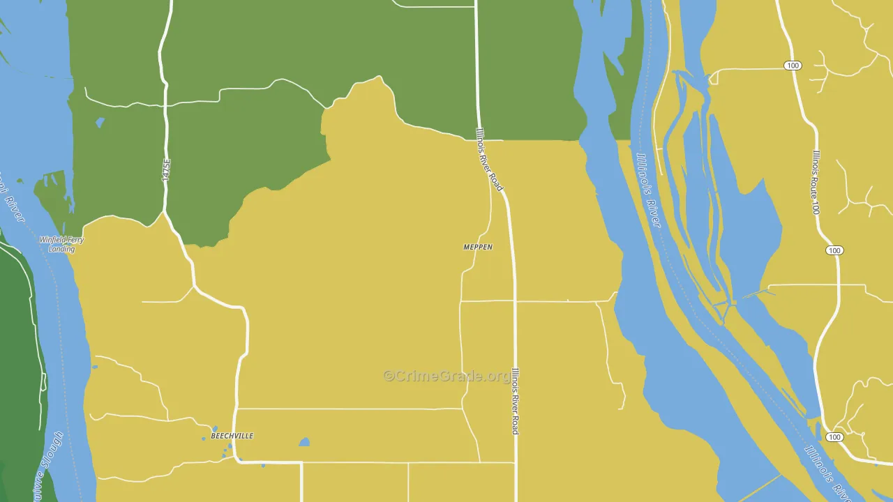 Meppen, IL Map of Drug-Related Crime Rates