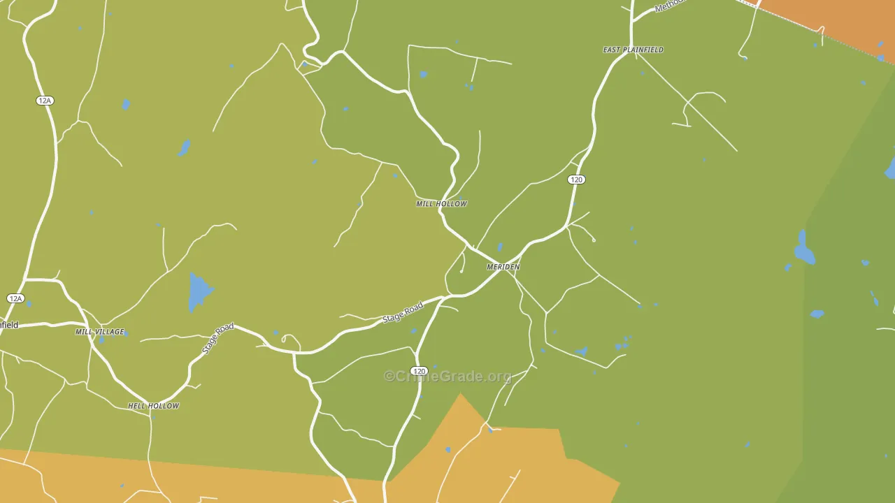 Meriden, NH Map of Drug-Related Crime Rates