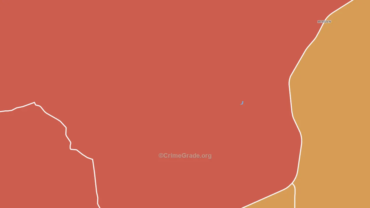 Meriden, WY Map of Drug-Related Crime Rates