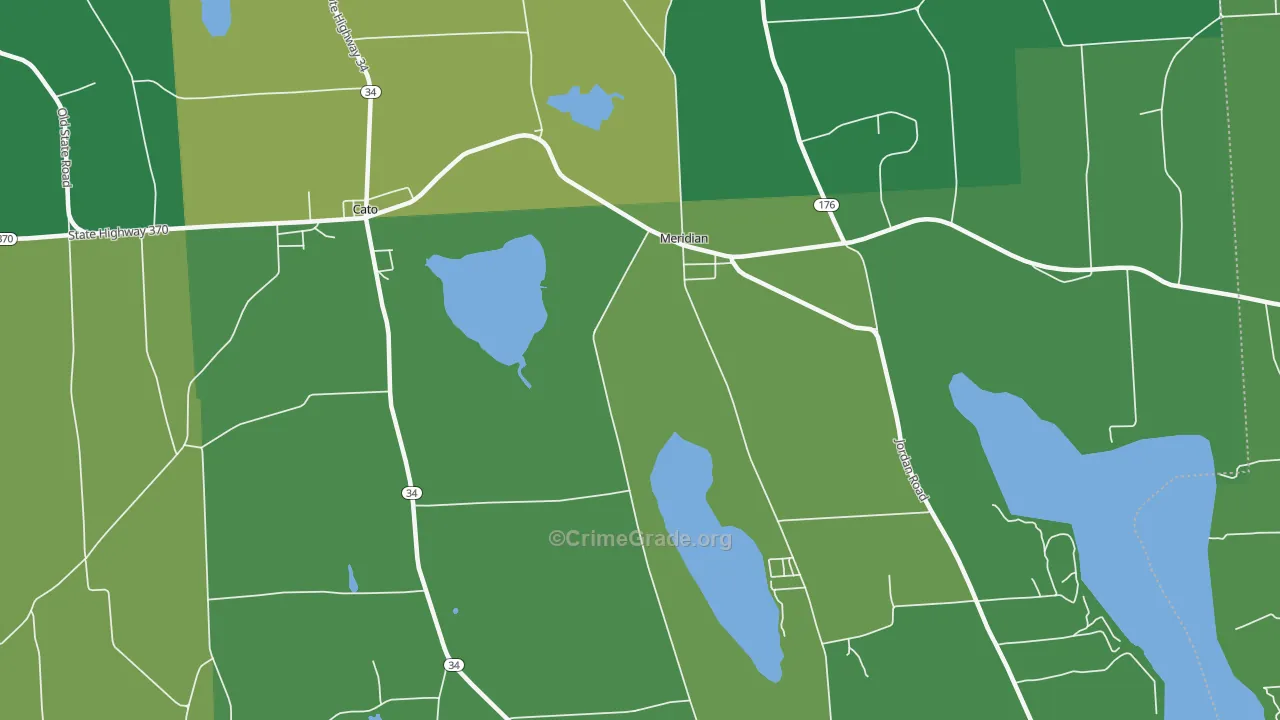 Meridian, NY Map of Drug-Related Crime Rates