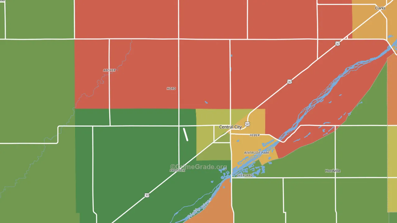 Merrick County, NE Map of Drug-Related Crime Rates