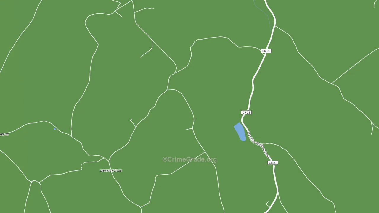 Merrickville, NY Map of Drug-Related Crime Rates