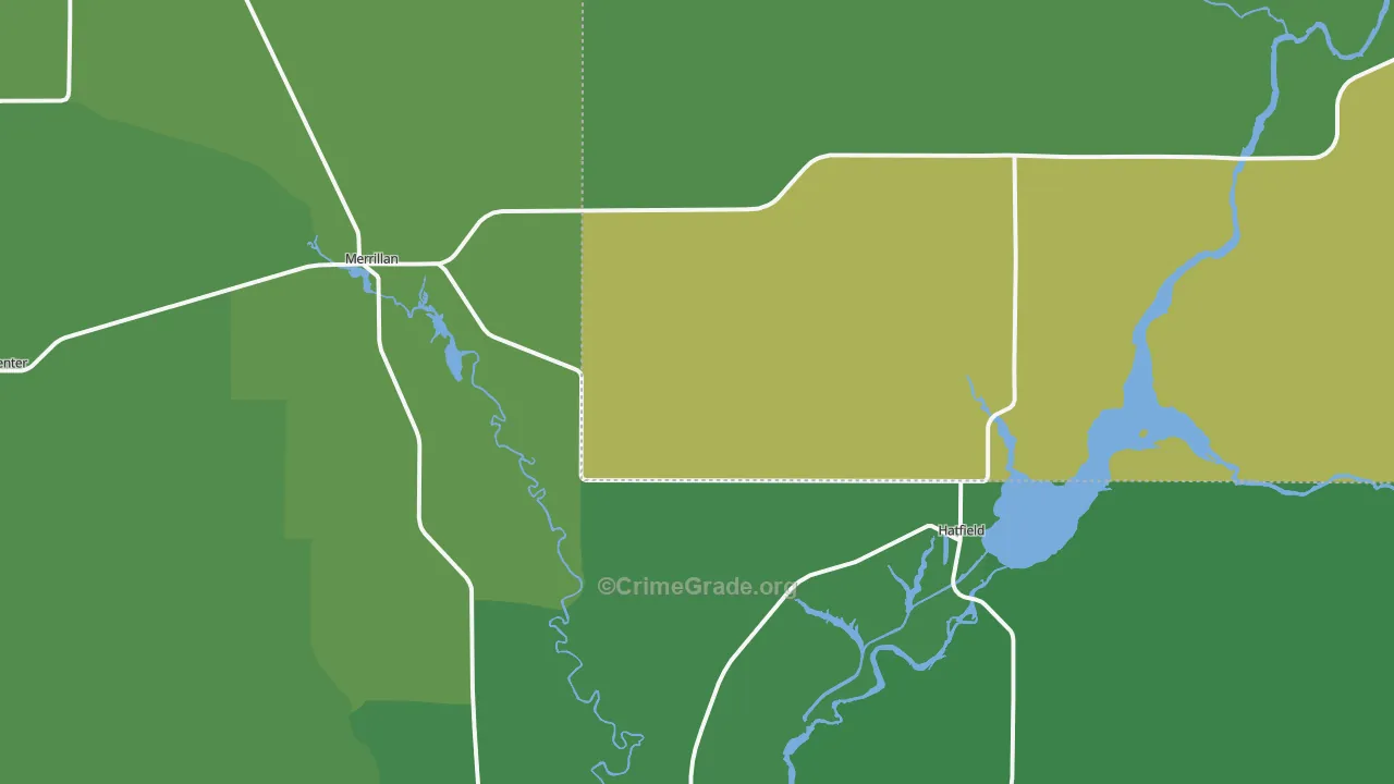 Merrillan, WI Map of Drug-Related Crime Rates