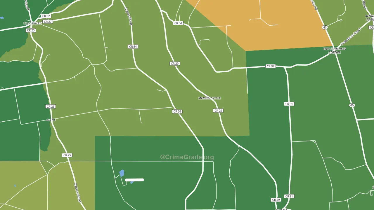 Merrillsville, NY Map of Drug-Related Crime Rates