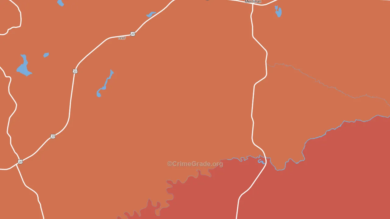 Merriman, NE Map of Drug-Related Crime Rates