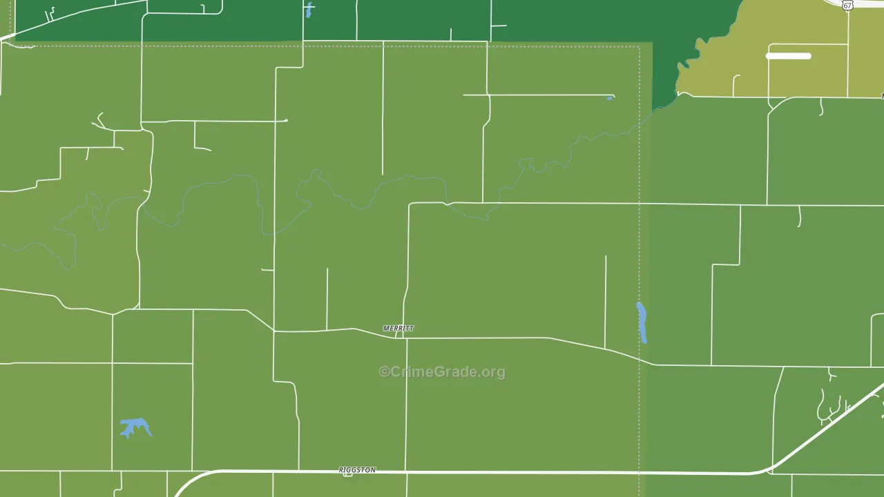 Merritt, IL Map of Drug-Related Crime Rates
