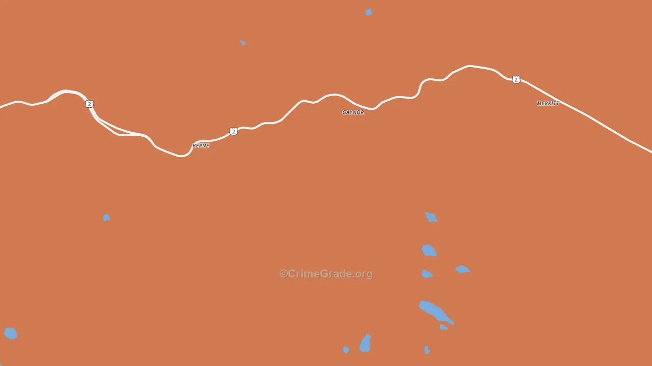 Merritt, WA Map of Drug-Related Crime Rates