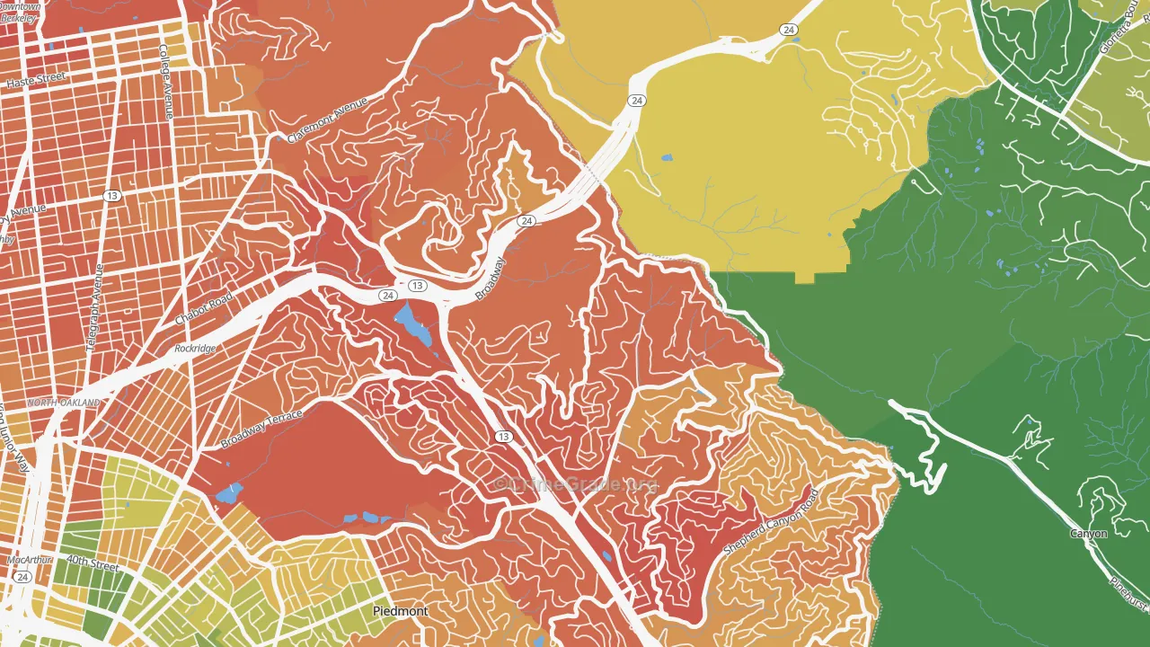 Merriwood, Oakland, CA Map of Drug-Related Crime Rates