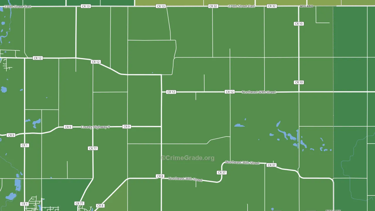 Merton, MN Map of Drug-Related Crime Rates