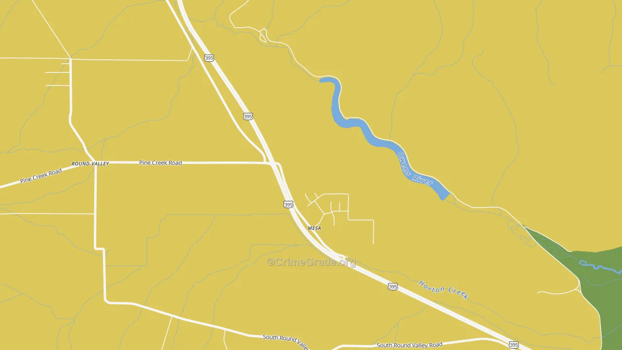 Mesa, CA Map of Drug-Related Crime Rates